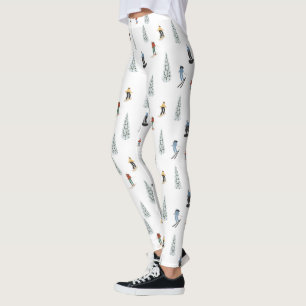 Leggings Motif de descente d'hiver