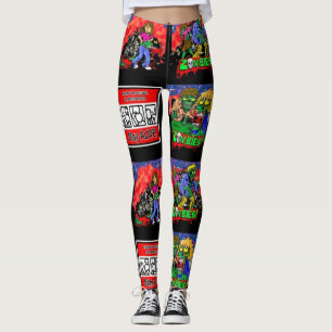Leggings Motif de dessin animé Zombie
