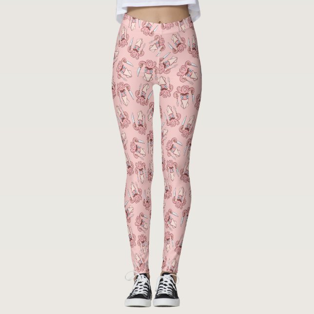 Leggings Motif de dessin de chef calmar (Devant)