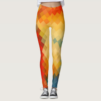 Leggings Motif de diamant moderne géométrique coloré