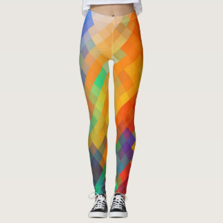 Leggings Motif de diamant moderne géométrique coloré #2