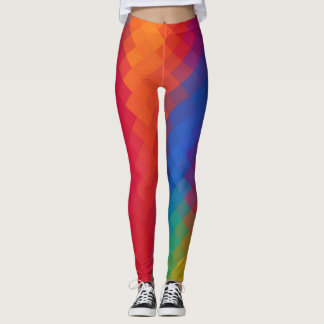 Leggings Motif de diamant moderne géométrique coloré #20