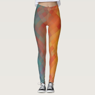 Leggings Motif de diamant moderne géométrique coloré #4
