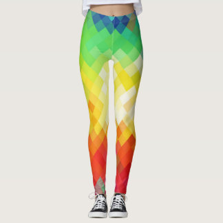 Leggings Motif de diamant moderne géométrique coloré #6