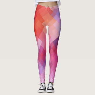 Leggings Motif de diamant moderne géométrique coloré #9