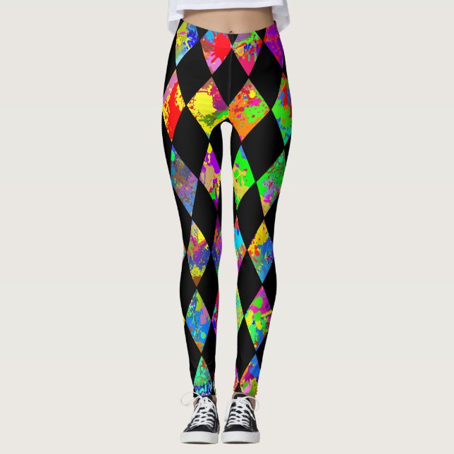 Leggings Motif de diamètre de peinture Splatter (Devant)
