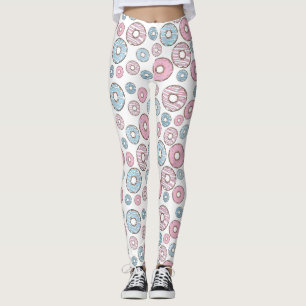 Leggings Motif De Donuts, Donuts Roses, Donuts Bleus