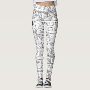 Leggings Motif de Doodle