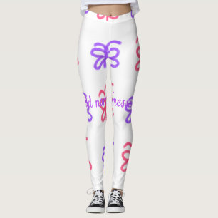 Leggings Motif de doodle de papillon rose violet ajouter le
