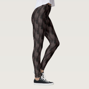 Leggings Motif de drapeau américain rose vintage noir grung