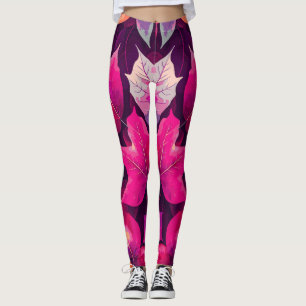Leggings Motif de feuilles d'automne colorées-68218