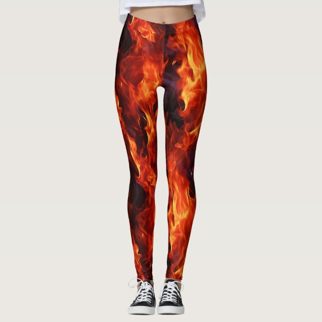 Leggings Motif de flamme (Devant)