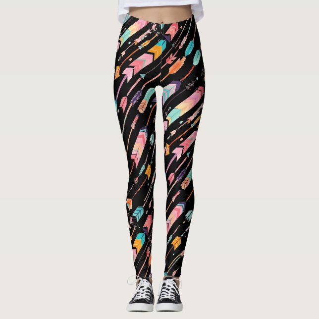 Leggings Motif de flèche multicolore Thunder_Cove (Devant)
