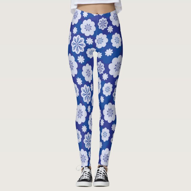 Leggings motif de fleur (Devant)