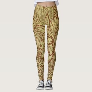 Leggings Motif de fleur antique de souci de William Morris