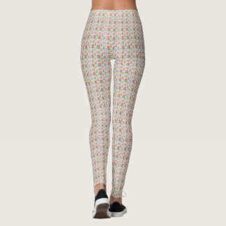 Leggings Motif de fleur d'aquarelle moderne