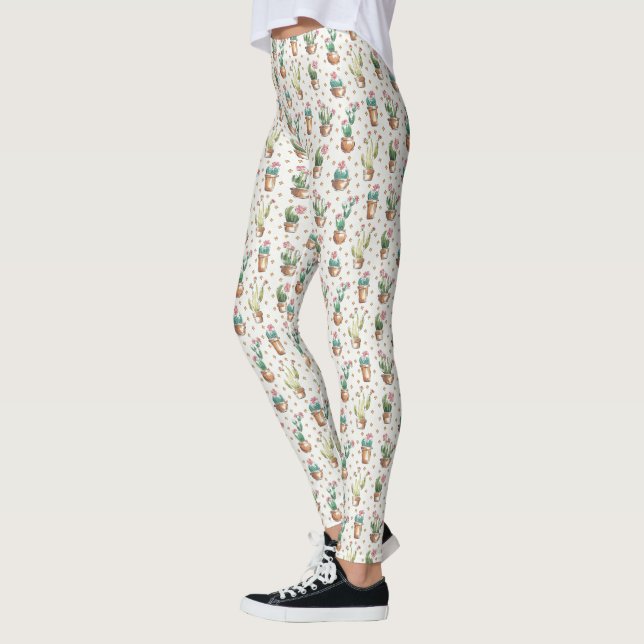 Leggings Motif de fleur d'étape | de fleur de désert (Gauche)