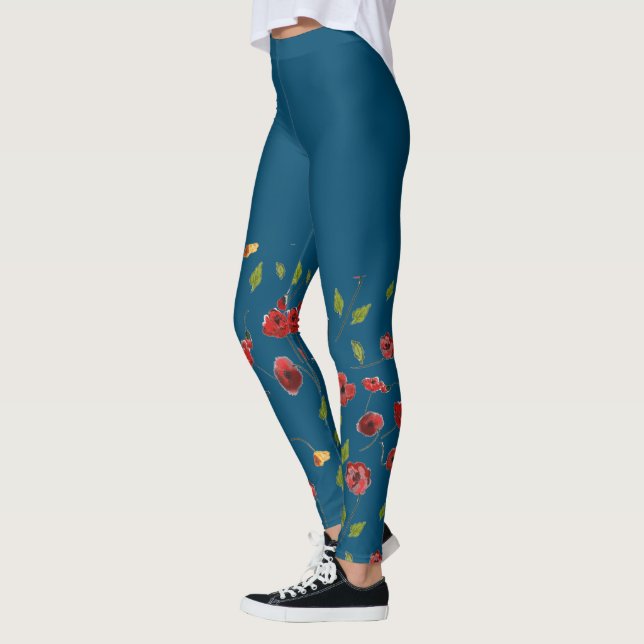 Leggings motif de fleurs (Gauche)