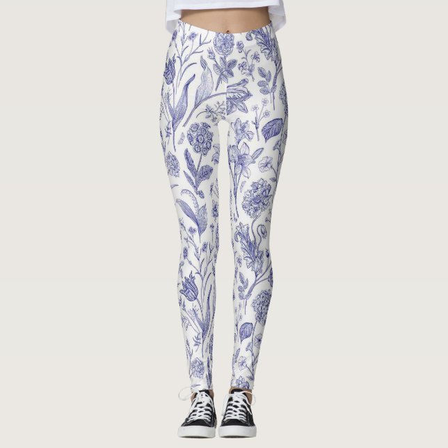 Leggings Motif de fleurs (Devant)