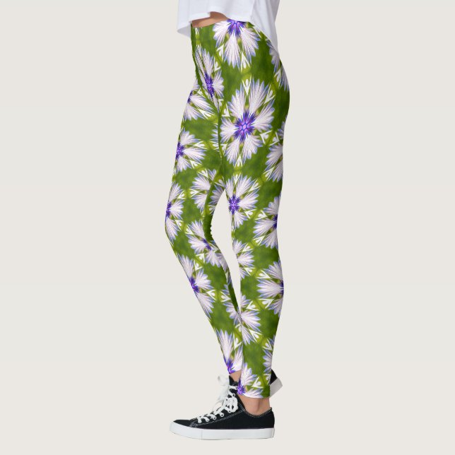 Leggings Motif de fleurs blanches (Gauche)