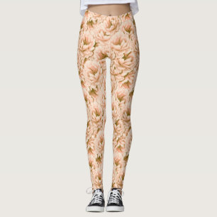 Leggings Motif de fleurs d'aquarelle moderne