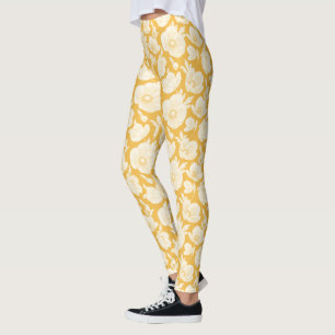 Leggings Motif de fleurs d'or