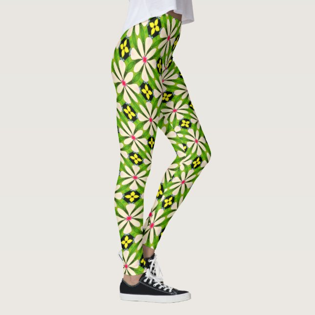 Leggings Motif de fleurs esthétiques (Droite)