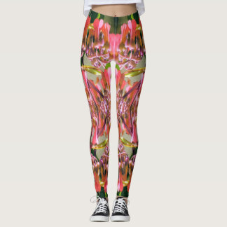 Leggings Motif de fleurs roses