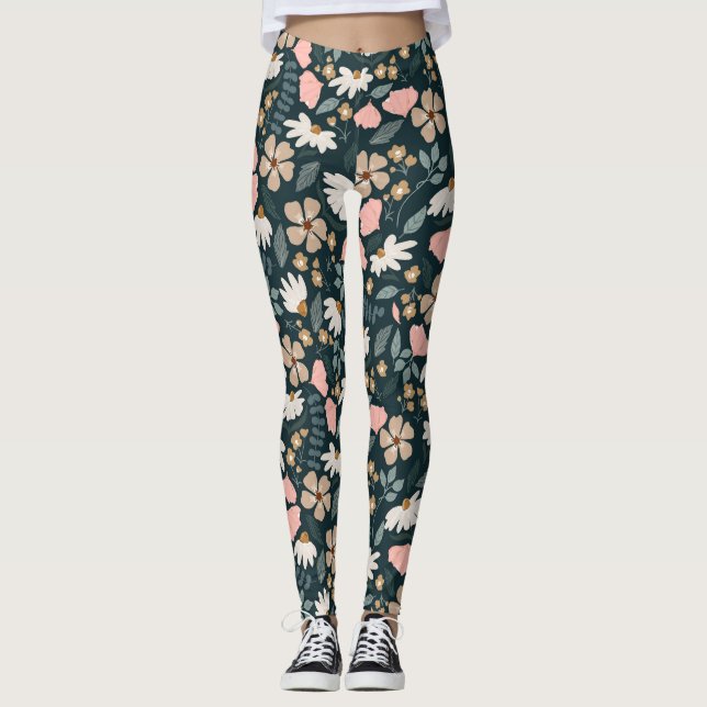 Leggings Motif de fleurs sauvages  (Devant)