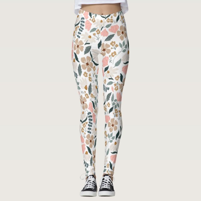 Leggings Motif de fleurs sauvages  (Devant)