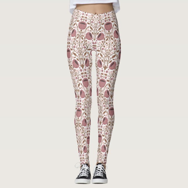 Leggings Motif de fleurs sauvages (Devant)