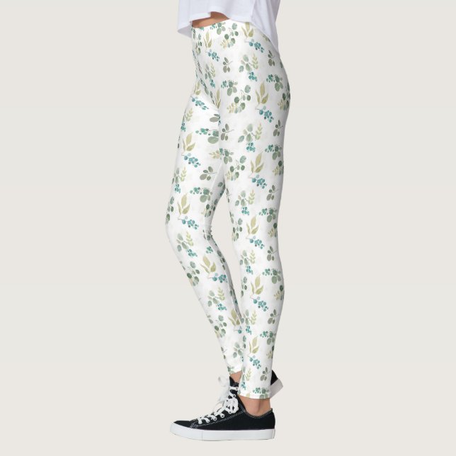 Leggings Motif de floraison de plaisir (Gauche)