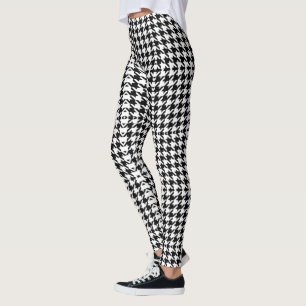 Leggings motif de fond blanc et noir géométrique chic