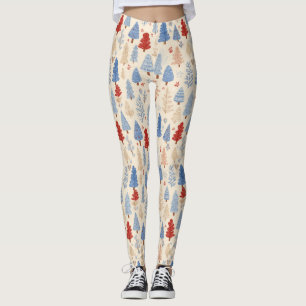 Leggings Motif de forêt scandinave en hiver (1)