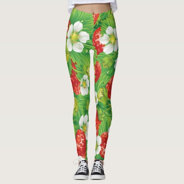 Leggings Motif de fraises (Devant)