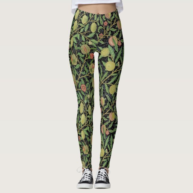 Leggings Motif de fruit de grenade pourgrenade foncée de Wi (Devant)
