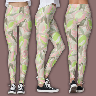 Leggings Motif de fruits à l'aquarelle   Agrumes vibrants