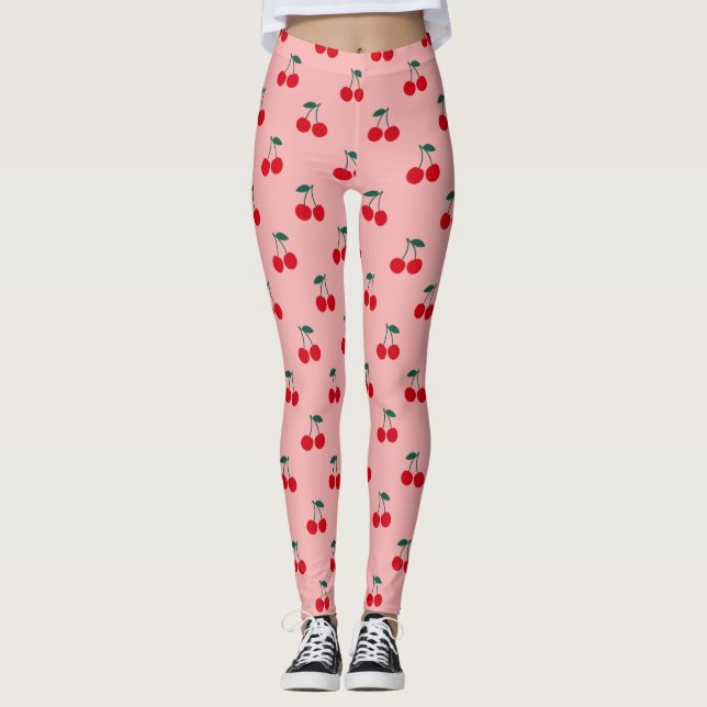 Leggings Motif de fruits de cerise (Devant)