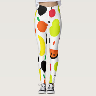 Leggings Motif de fruits de néon à lueur tropicale