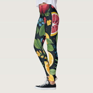 Leggings Motif de fruits frais coloré