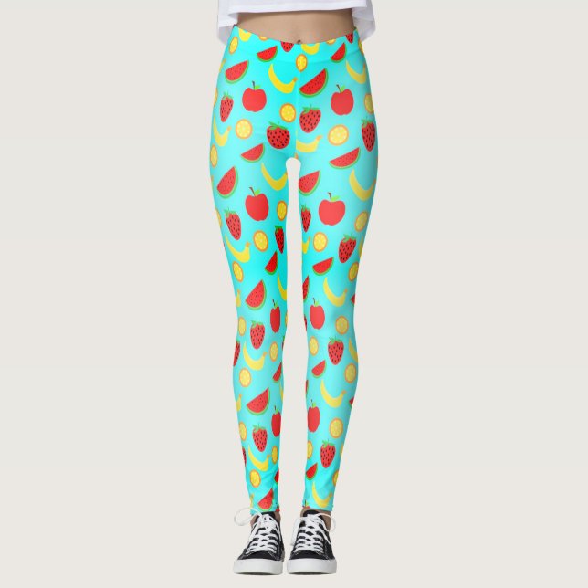 Leggings Motif de fruits sains (Devant)