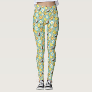 Leggings Motif de fruits tropicaux d'été