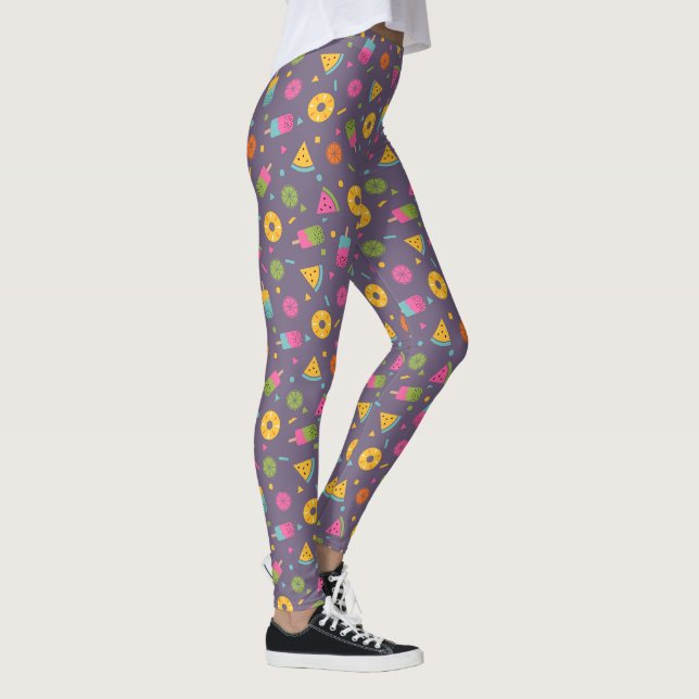 Leggings motif de glace coloré d'été (Droite)