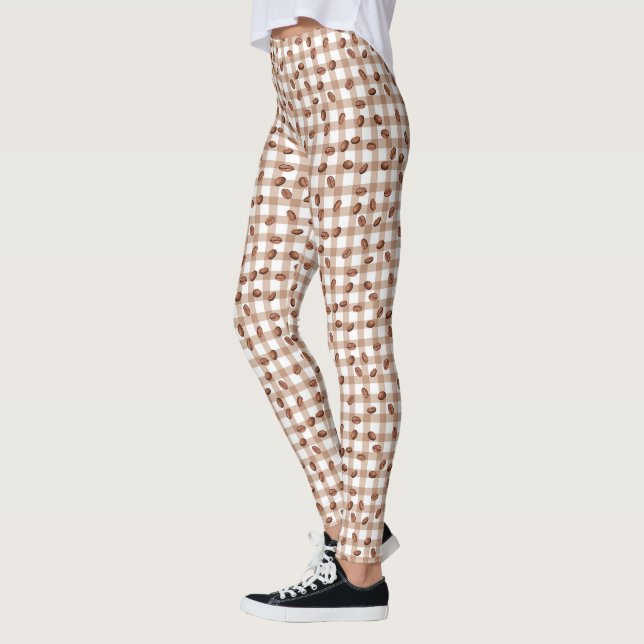 Leggings Motif de grains de café (Gauche)