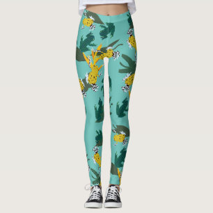 Leggings Motif de grenouilles exotiques