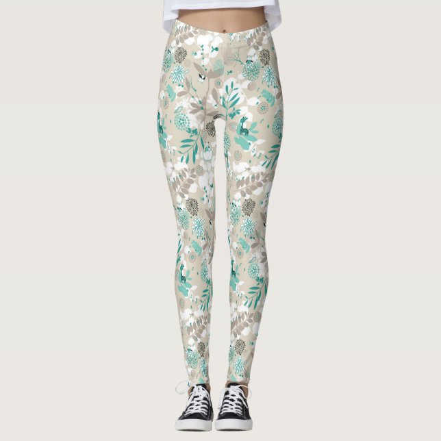 Leggings Motif de jardin (Devant)