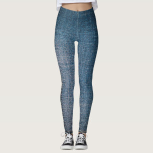 Leggings Motif de jeans bleu tendance