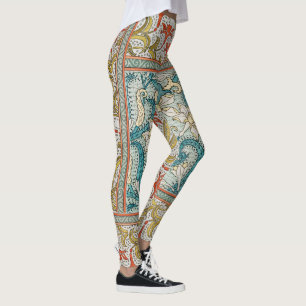 Leggings Motif de jonquille Art Nouveau vintage Verneuil