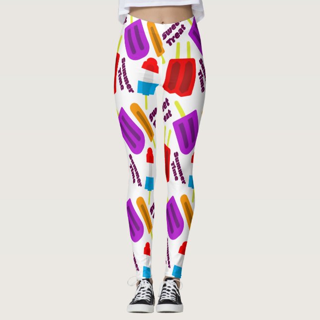Leggings Motif de la barre de traitement gelée d'été (Devant)