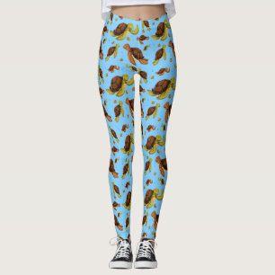 Leggings Motif de la tortue de mer